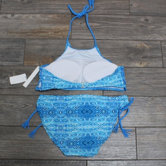 NWT Ocean Front Ninety Five Degrees Bikini Set Jrs Large High Neck Top & Bottoms - Picture 7 of 9